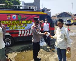 500 Pcs Masker dibagikan Posko Mobile 