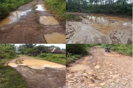 JALAN RUSAK BERAT, WARGA DESA CIAP