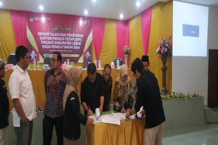 KPU LEBAK TETAPKAN DPT PEMILU 2024